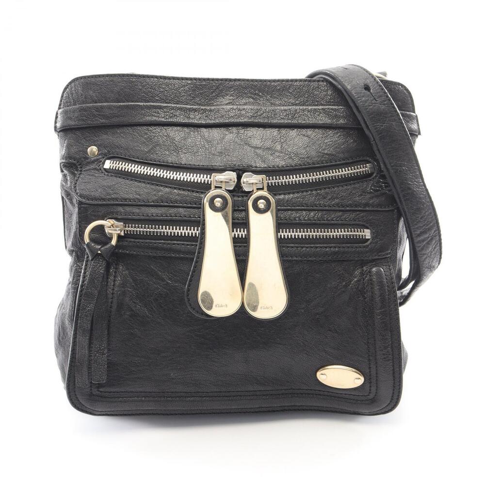 Chloe Bay Shoulder Bag Leather Black